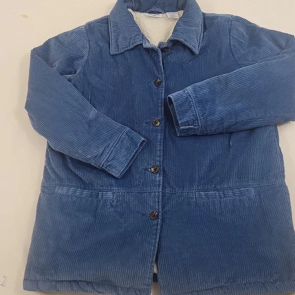 Blair Blue Corduroy Teddy Jacket. Vintage 90's. Size L - Picture 2 of 8